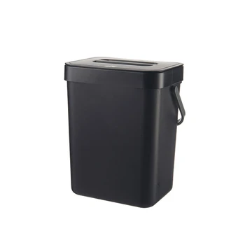

2020 Small Composting Trash Can Adhesive Waste Container Office Dog Feces Kitchen Table Bedroom Decoration with Lid Handle