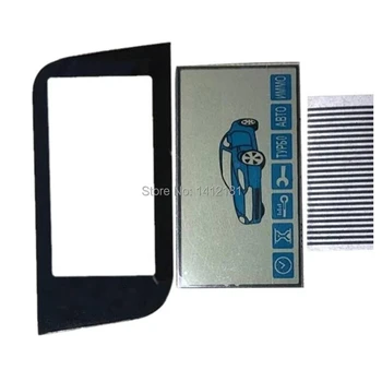 

50 pcs/lot A93 LCD display Zebra Paper + keychain Case Glass for Starline A93 lcd remote control Key Chain display Zebra Stripes
