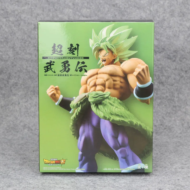 Dragon Ball Z Super Saiyan broli Broly Full Power Brolly PVC Figure Collectible Model Toy Movie Ver. Green Hair VS Goku Broli - Цвет: Фиолетовый