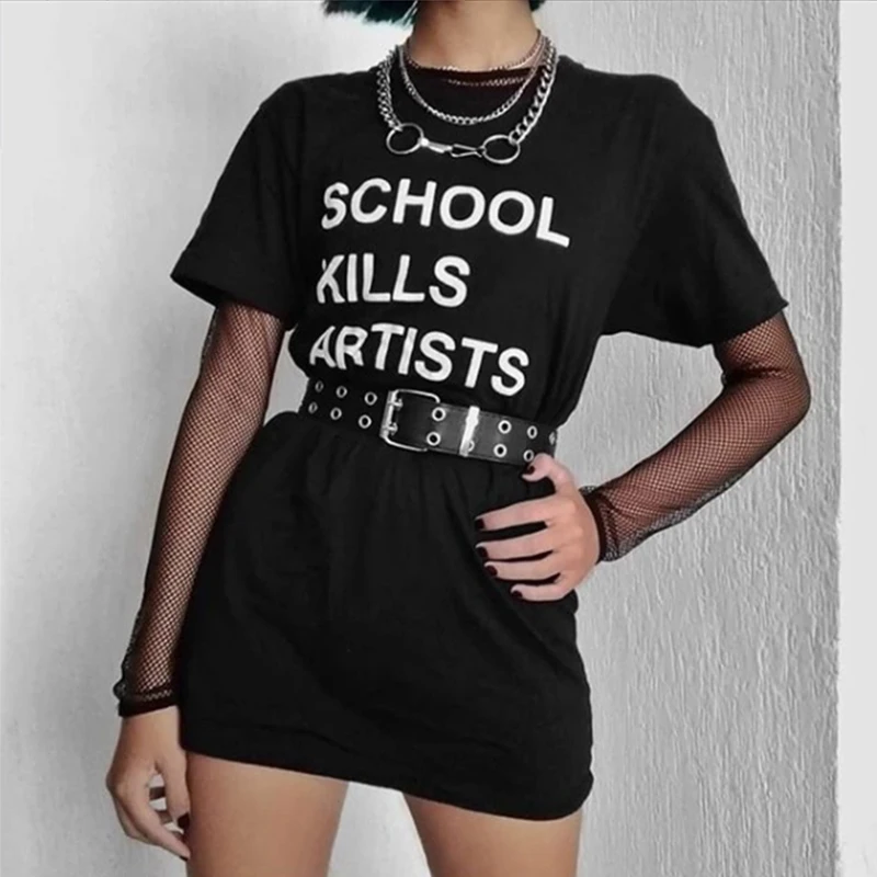 Camisetas Verano Mujer 2020 тонкая футболка Vogue с надписью Harajuku женская для отдыха модная