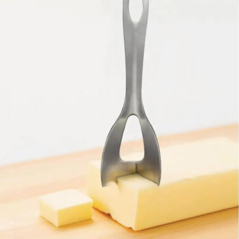 

304 Stainless Steel Butter Knife Cheese Quarter Cutter Slicer Scraper Butter Smear Knife Cookie Cutters bakery accessories