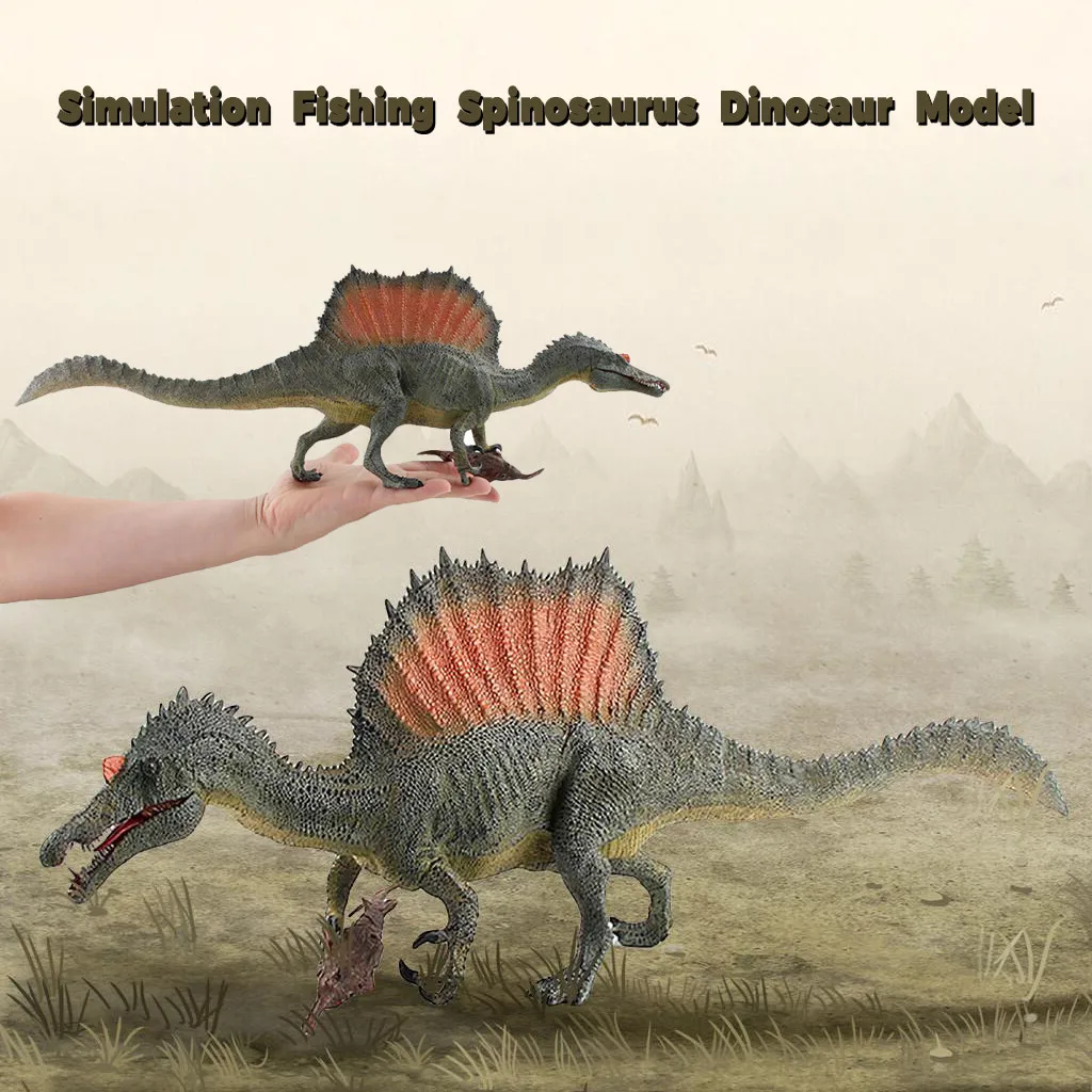 Большая имитация рыбной ловли спинозавр модель динозавра фигурка Реалистичная детская игрушка мод ручная роспись мальчики любимый Cadeau pour# J