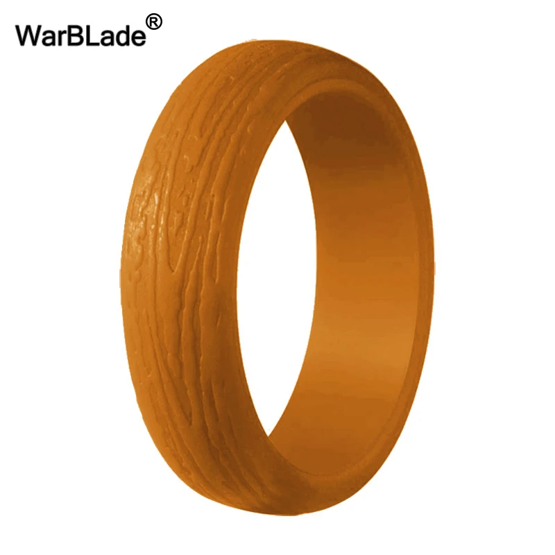 Fashion 5.7mm Tree Pattern Silicone Rings For Women Wedding Rubber Bands Sports Hypoallergenic Flexible Silicone Finger Ring