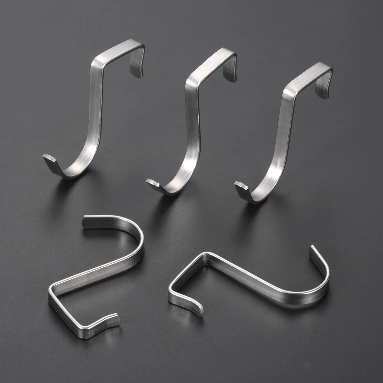 NETLKLA 12-Pack Stainless Steel Wall Hooks - Heavy Duty 304 SS, 60 Lb Capacity, Silver