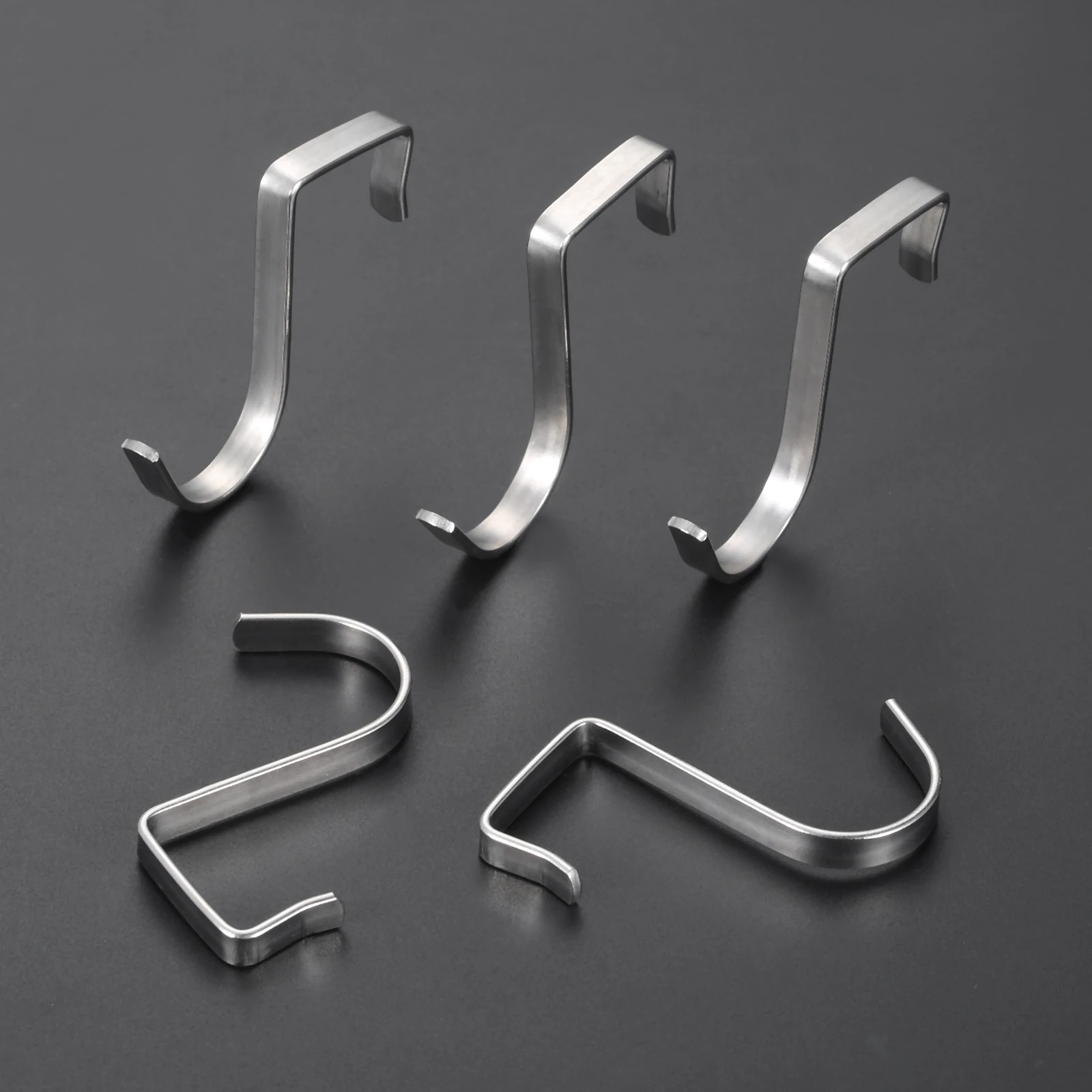 Bathroom 15 Pack Flat S Hooks Stainless Steel 3.5 S Shaped Hanging Hooks for Kitchen Large Bedroom and Office 