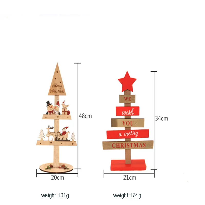 Рождественское украшение Санта Снеговик Олень Рождественская елка деревянные украшения DIY Новогоднее украшение Рождественские украшения для дома