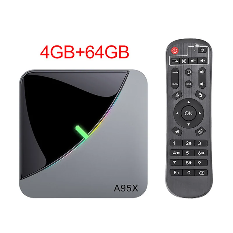 A95X F3 Air 8K RGB светильник ТВ приставка Android 9,0 Amlogic S905X3 4GB 64GB Wifi 4K 75fps Netflix Youtube приставка Android tv медиаплеер X3 - Цвет: 4GB 64GB