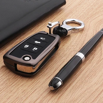 

3 Pieces/set Folding 2/3/4 Button Car Key Protective Shell Zinc Alloy Silicone Decoration Cover Suitable for Chevrolet