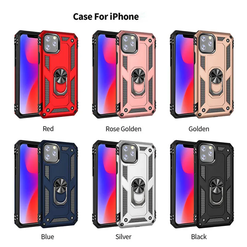 50 шт./лот противоударный чехол для iPhone SE 2 SE2 11 Pro XS Max XR X 7 8 6 6S Plus с кольцом