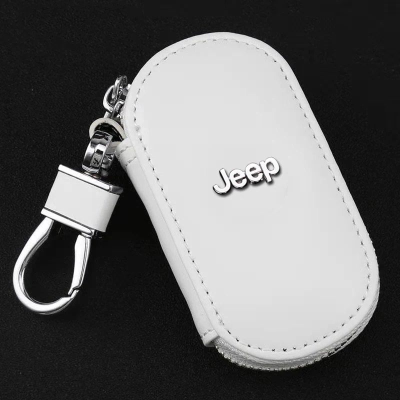100% New Leather Car Key Case Remote Cover For Jeep Gladiator Patriot Cherokee Wrangler Liberty Compass | Автомобили и мотоциклы
