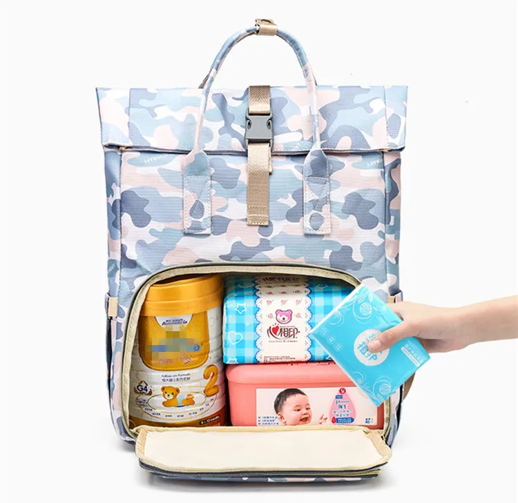 Nylon Baby Diaper Bag for Mom Maternity Bags Laptop Backpacks Nappy Changing Organizer Mummy Wet Mother Travel Bag