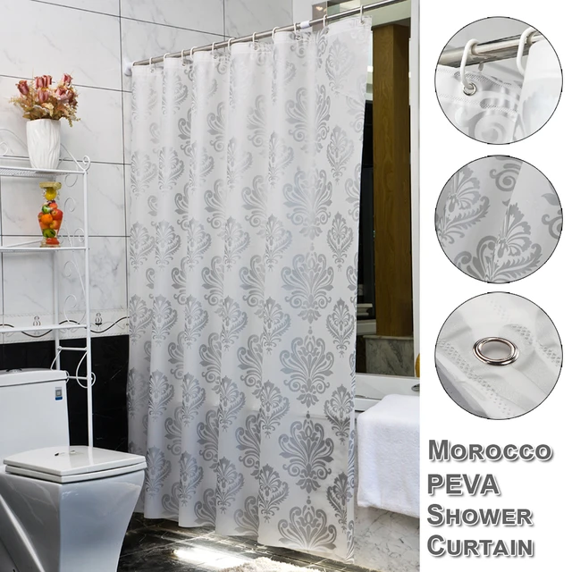 Cortina de ducha impermeable PEVA marruecos, cortinas de baño con