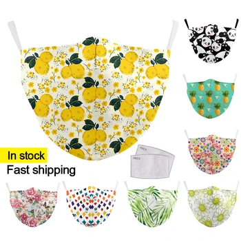 

3D Print Mask Adult Washable Fabric Face Women Masks Reusable Face Cover Cosplay Masks Funny Design