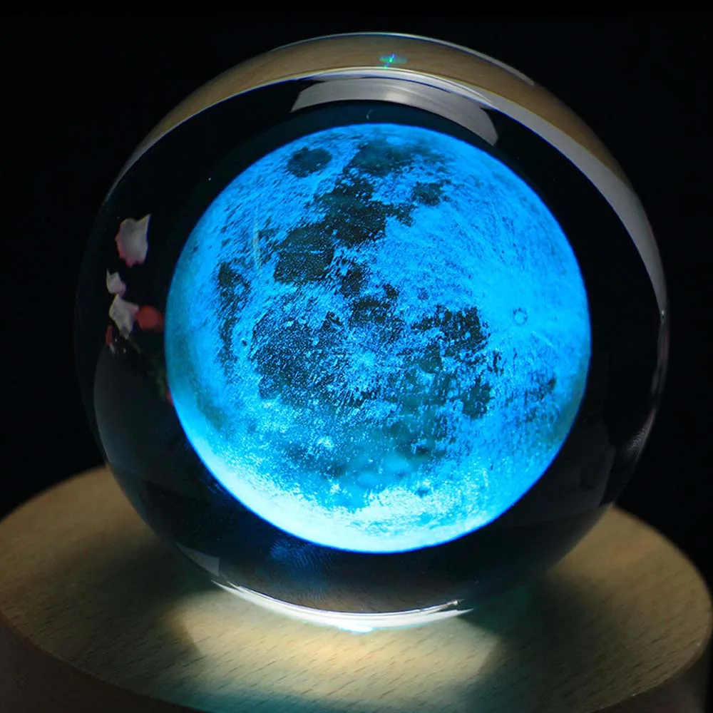 

Moon Lamp 3D Crystal Night Light USB luminaria lamp lights Colorful Change Home Decor Creative LED Planetarium Moon Light Gift