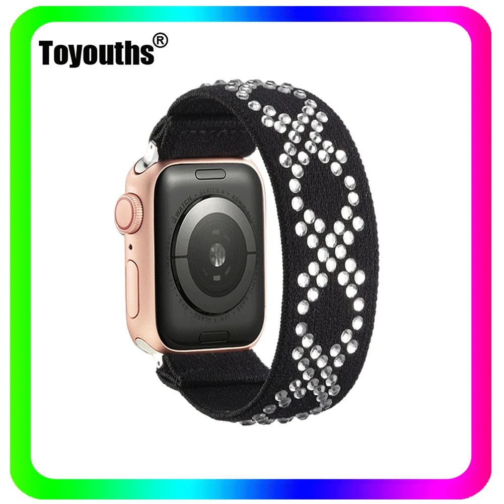 

Ремешок Женский Для Apple Watch SE Solo Loop, нейлоновый сменный Браслет для iwatch Series 6 5 4 3 2 1, 38 мм 42 мм
