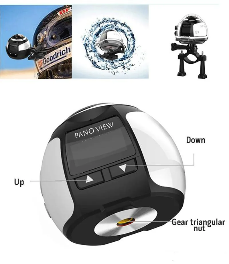 Action Camera Wifi Mini 2448*2448 Ultra HD Mini PanoramaCamera 360Degree Sport Driving VRCamera for