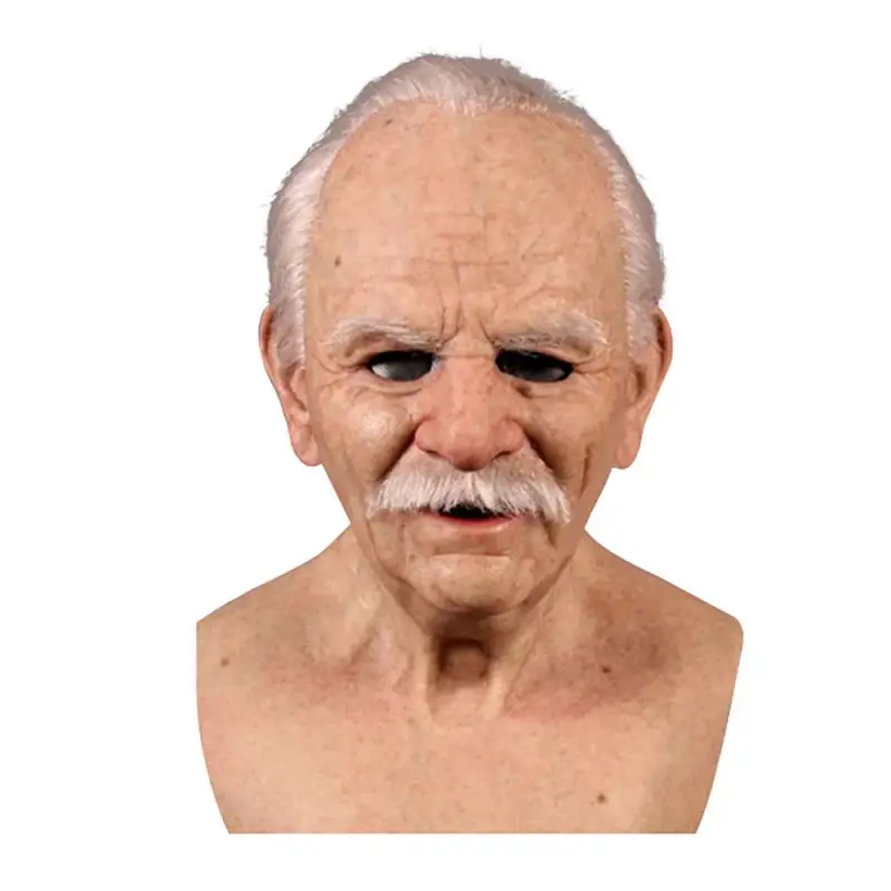 Latex Old Man Mask Realistic Face Real Skin Mask For Cosplay Halloween Hand Made Head Realistic Full Mask - Party & Holiday Diy Decorations - AliExpress