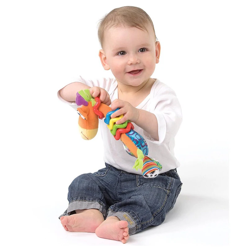 Погремушки игрушки для ребенка Младенцы Малыши Дети 0-12 месяцев Oyuncak мультфильм Плюшевый Жираф Детские игрушки развивающие детские коляски игрушки