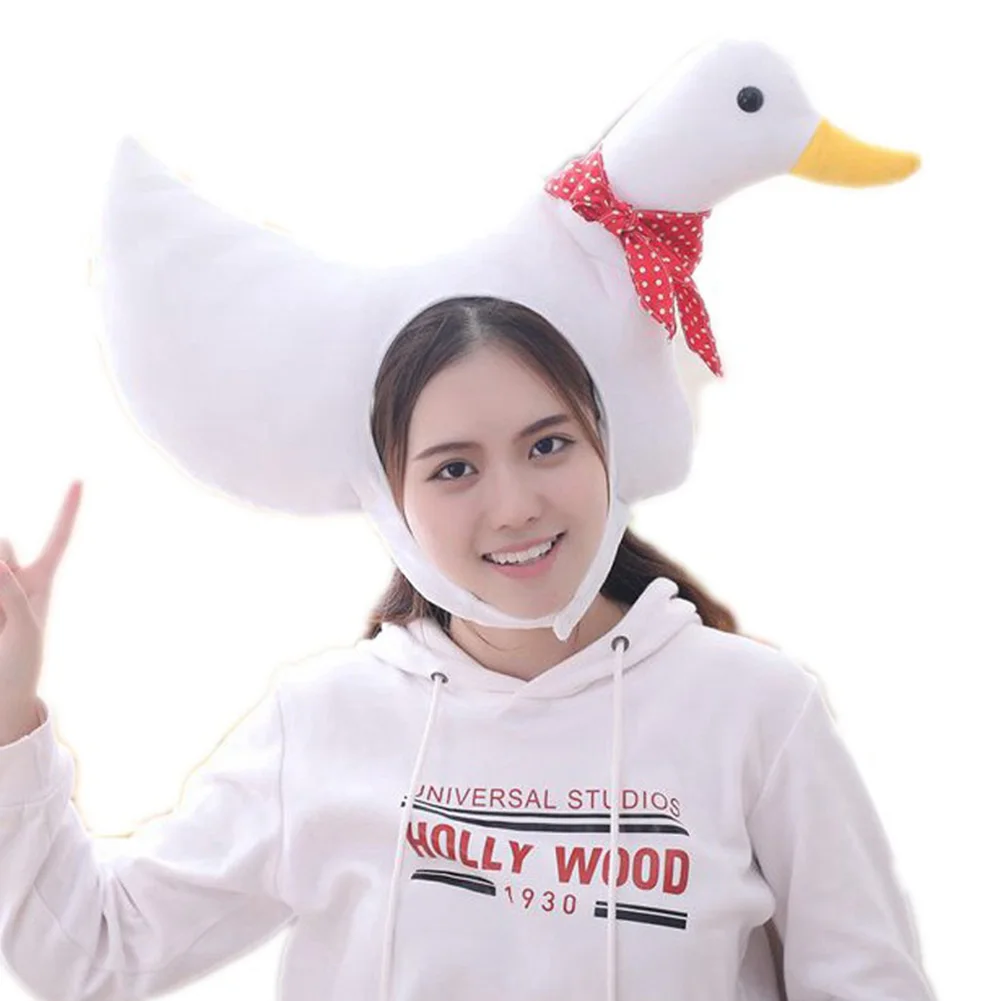 Kawaii утка морковь плюшевые фигуры животных шляпа бини девушки костюмы на вечеринку поставки подарок для детей мальчиков пушистый Косплей Костюм