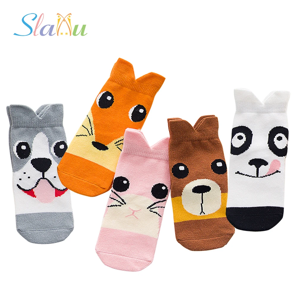 5 шт./лот, мягкие хлопковые детские носки дышащие детские Носки с рисунком для мальчиков и девочек Подарочная одежда для малышей возрастом от 1 года до 12 лет