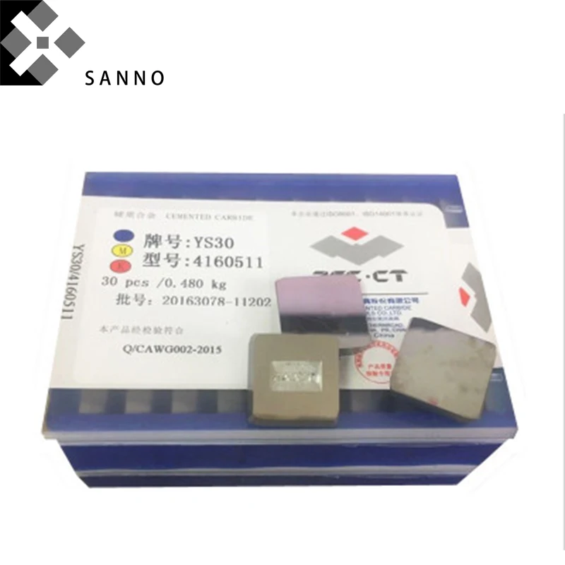 30 шт. YC45 / YS8 YW3 YS25 YS30 YG8N YG6X 416051CNC карбидные фрезерные Вставки Квадратные фрезы