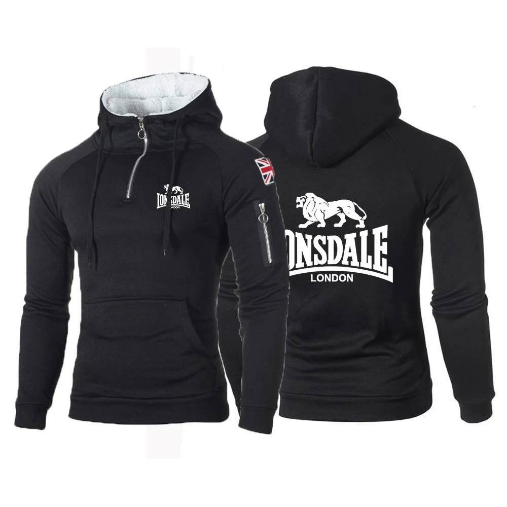 2021 модные весенние толстовки Lonsdale с капюшоном в стиле хип-хоп Мужская брендовая