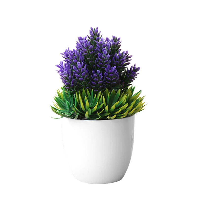

Simulated Tree Flowers Bonsai Artificial Pot Faux Plant Home Desktop Table Decor