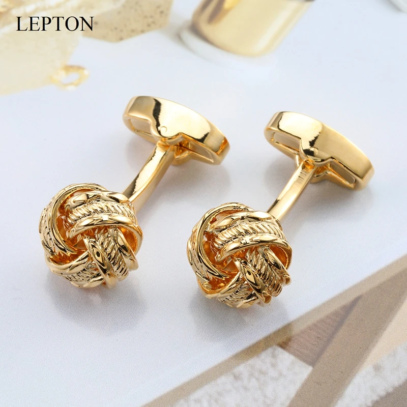 

Newest Metal Knot Cufflinks for Mens Lepton Novelty Design Knots Cuff links Men Business French Shirt Cuffs Cufflink gemelos