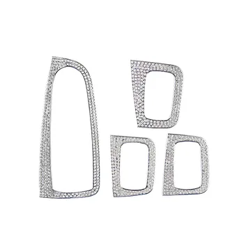 

Car Window Lifting Button Rhinestone Crystal Styling Frame Panels Sticker For Benz New C Class Interior Mouldings Decals