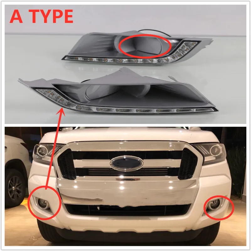 

EXTERIOR LED DRL DAYTIME RUNNING LIGHT DRL FOG LAMP LIGHTS WITH TURNING SIGNAL FEATURE FIT FOR 205-2018 RANGER T7 Wildtrak