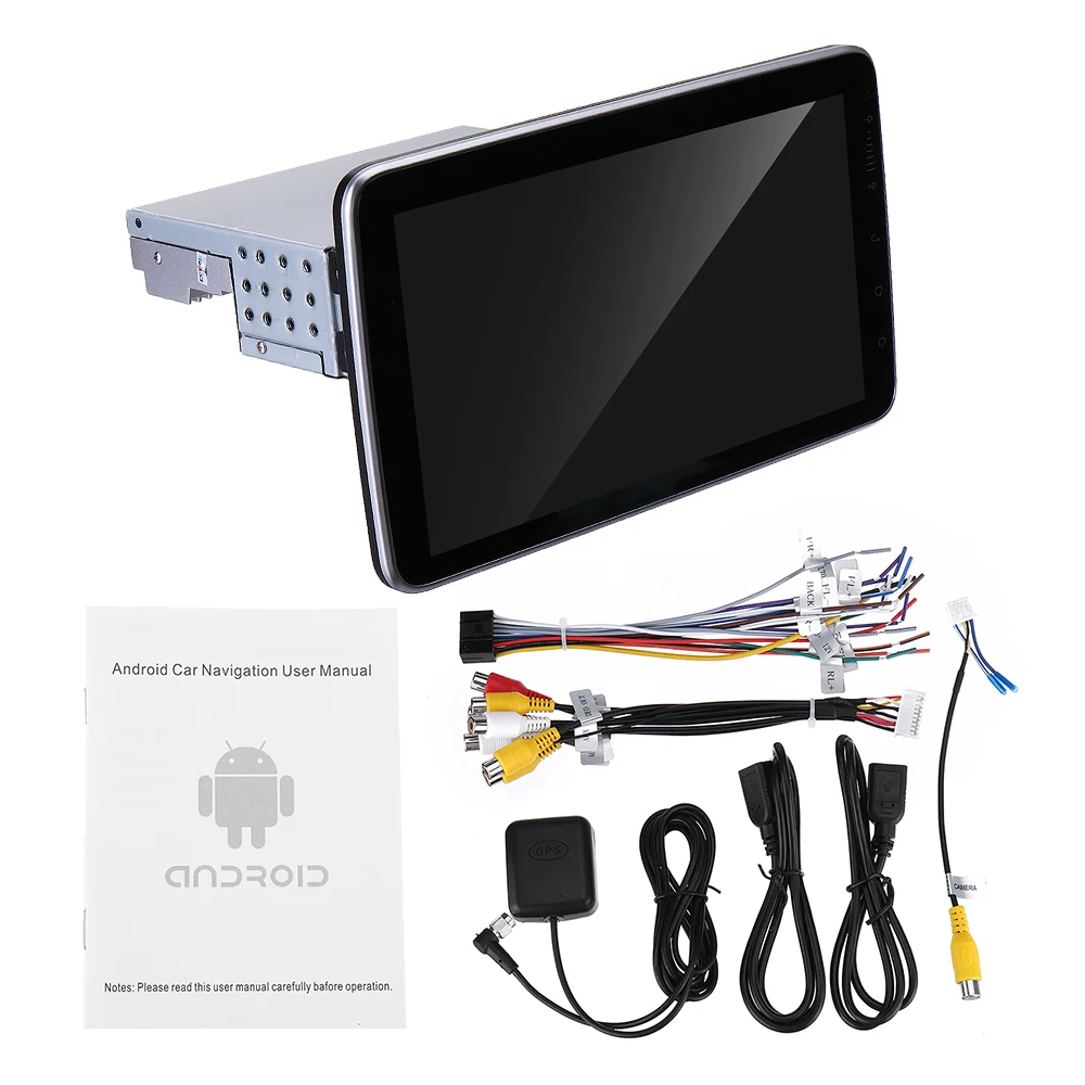 10,1 дюймов Android 8,1 Автомобильный gps навигатор wifi 1+ 16G цветной экран автомобильный стерео радио мультимедиа видео плеер вращение на 360 градусов