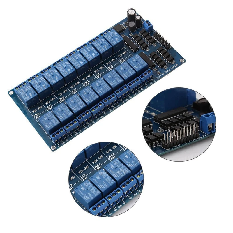 

Hot New 16-Channel 5V/12V Relay Module Board For Arduino PIC AVR MCU DSP ARM PLC Control
