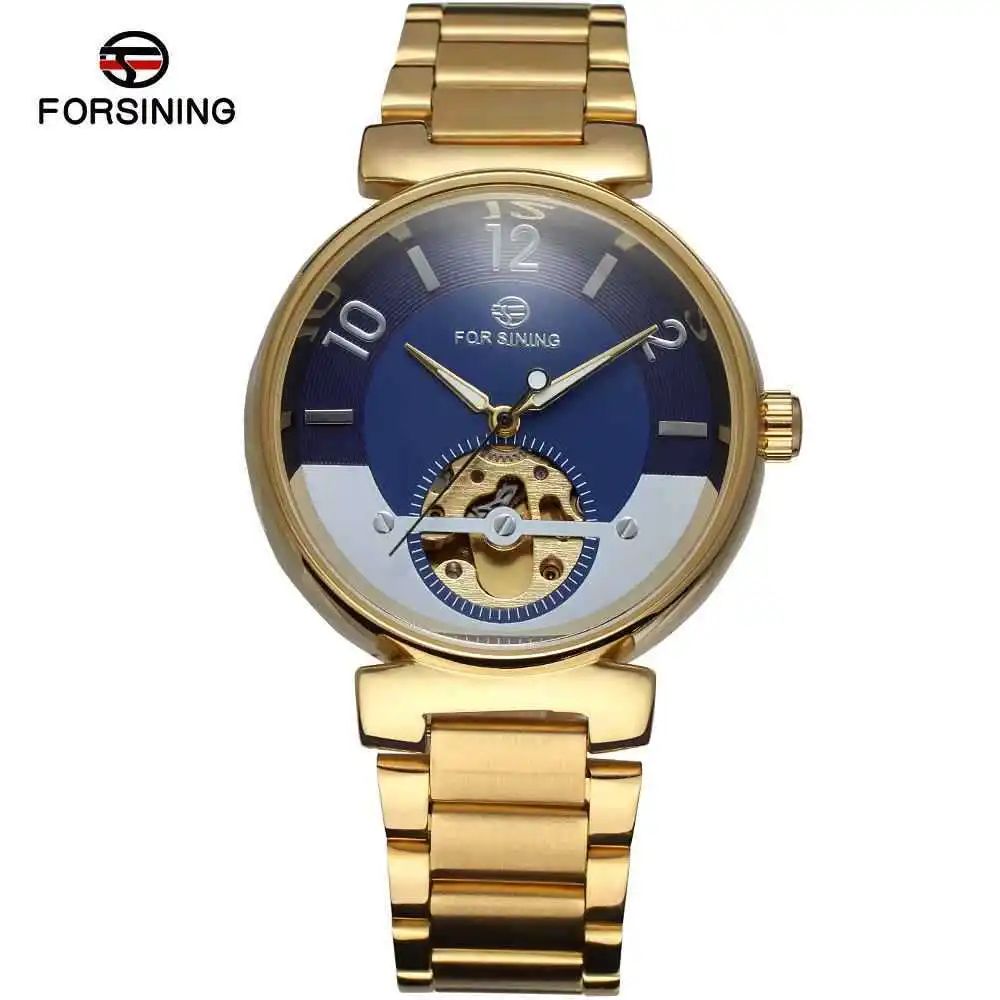 

Winner forsining Fully Automatic U8022 Hollow out Analog Watch Steel Watch