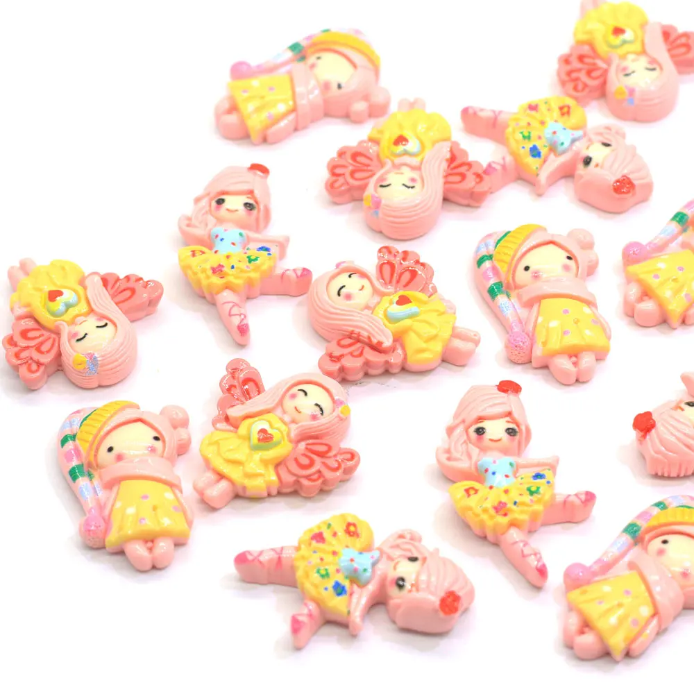 20/50 шт в наборе Kawaii плоские пластмассовые мультфильм девочки; дети кабошоны очень милая маленькая девочка грузовых автомобилей лучший рождественский подарок для малышей