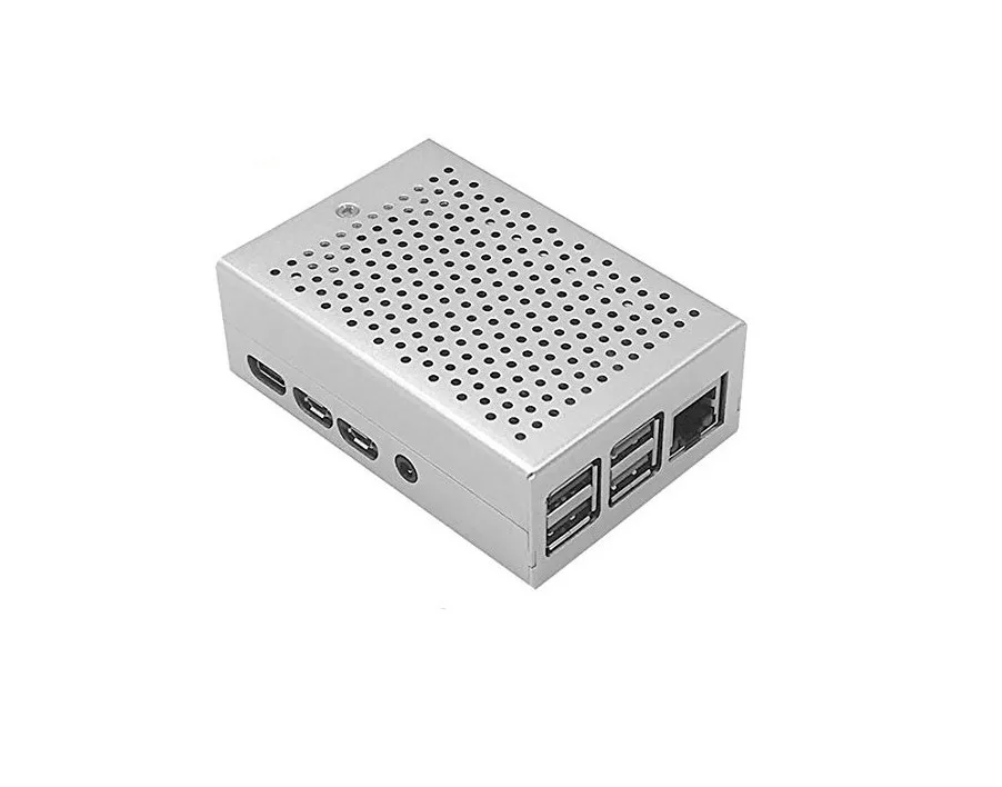 Для Raspberry Pi 4 корпус алюминиевый серебристый черный корпус металлический корпус RPI 4 коробка совместима с Raspberry Pi 4 Модель B