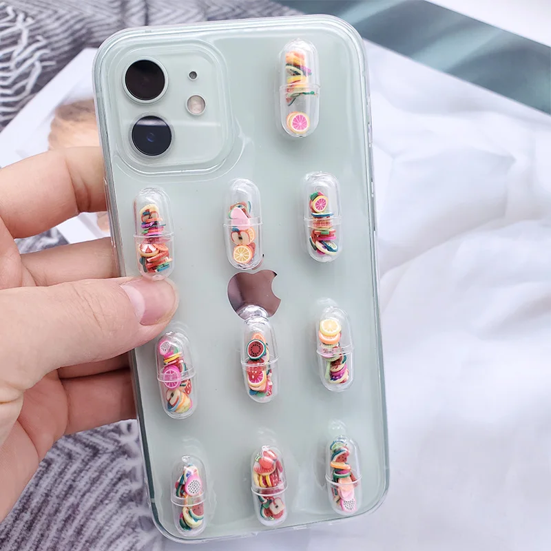Чехол для iPhone 13 Pro 7 8 Plus Ins милый креативный гениальный 3D чехол в виде капсулы