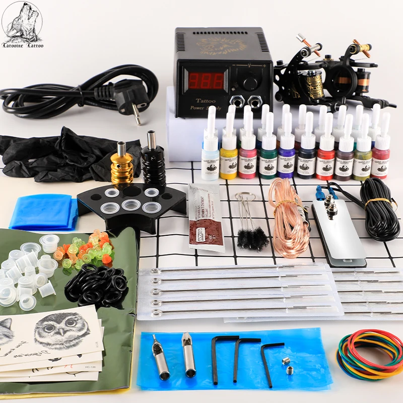 Venta caliente Kit de máquinas de tatuaje, pistola con fuente de alimentación de tinta, agarres para tatuaje, herramientas de arte corporal, conjunto completo de tatuaje, suministros de accesorios DdGdXjY1p Venta caliente Kit de máquinas de tatuaje, pistola con fuente de alimentación de tinta, agarres para tatuaje, herramientas de arte corporal, conjunto completo de tatuaje, suministros de accesorios DdGdXjY1p