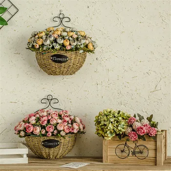 

new Hand Made Green Planter Hanging Vase Container Wall Plant Basket For Garden pe102