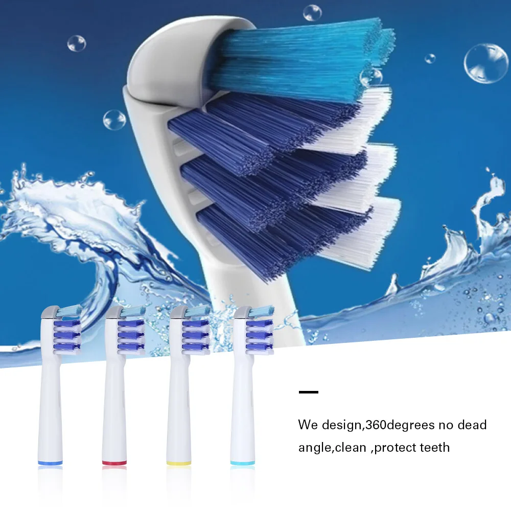 4Pcs Replacement Brush heads for Oral B electric toothbrush before power/Pro health/Triumph/3D