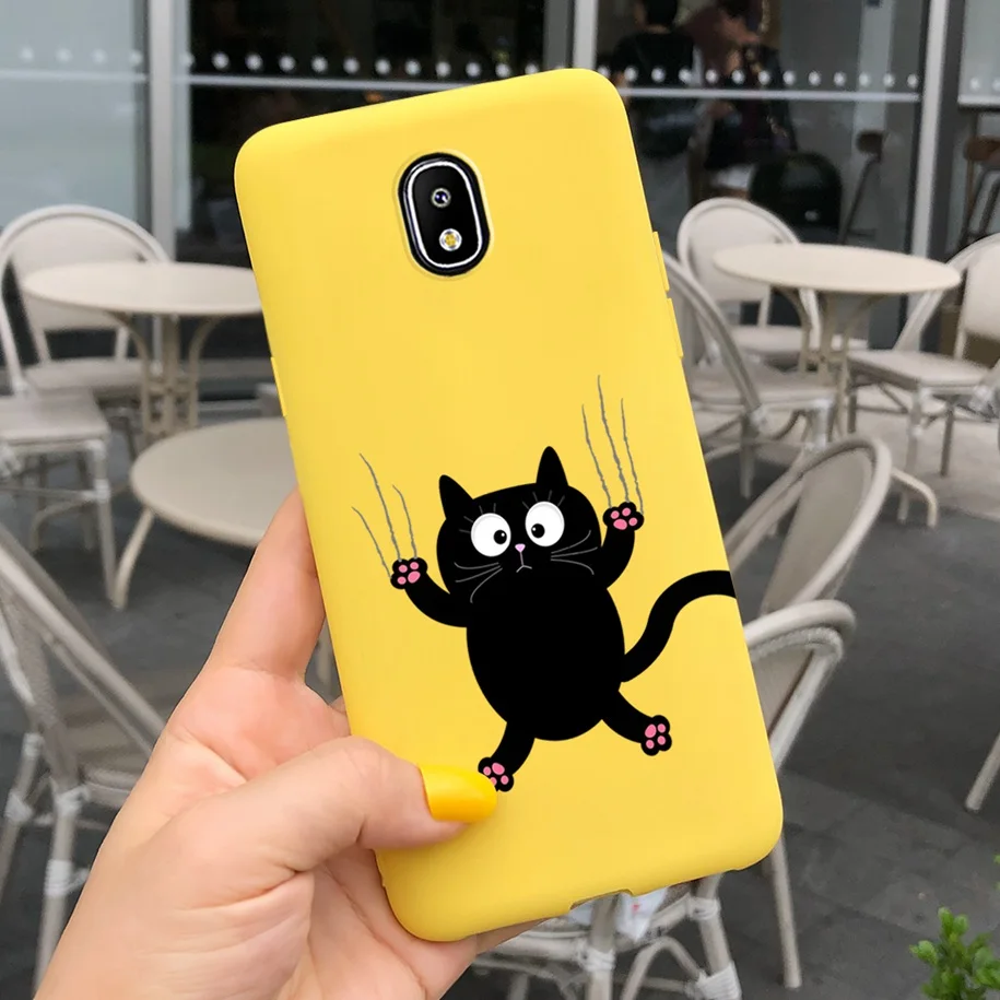 arm pouch for phone Phone Case For Samsung Galaxy J3 2017 Cases Soft Silicone Flower Cat Pets Paint Back Cover For Samsung J3 Pro J330  J32017 Coque best iphone wallet case Cases & Covers