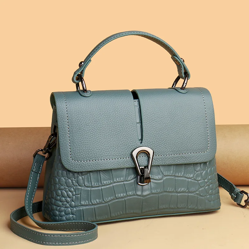 GenuineLeatherWomenShoulderBag2021VintageMessengerCrossbodyBagFemalePurseTotesBag