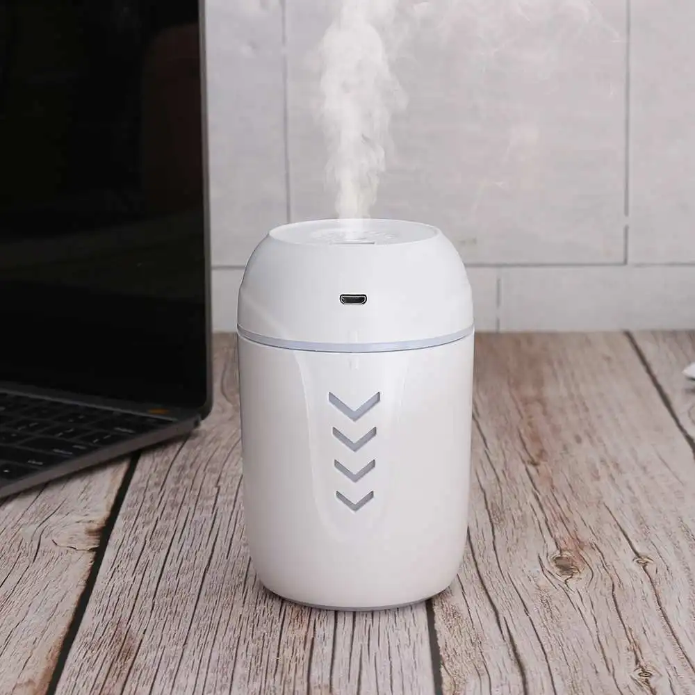 3 в 1 USB увлажнитель воздуха мини увлажнитель воздуха автомобильный светодиодный светильник мини USB вентилятор Ночной светильник дизайн - Цвет: Белый