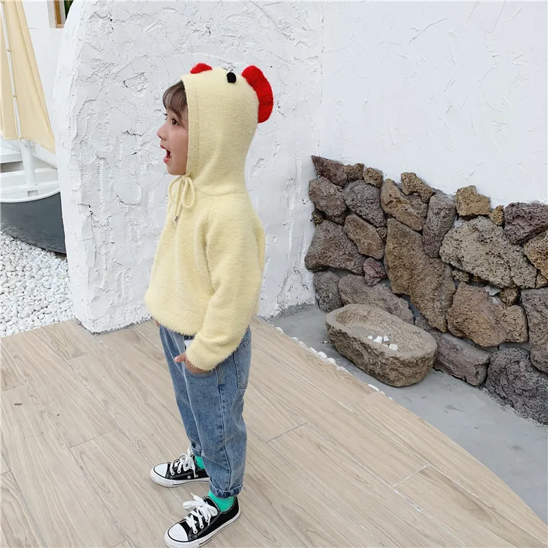 WLG Autumn boys girls jeans kids basic denim blue casual all match jean children trousers