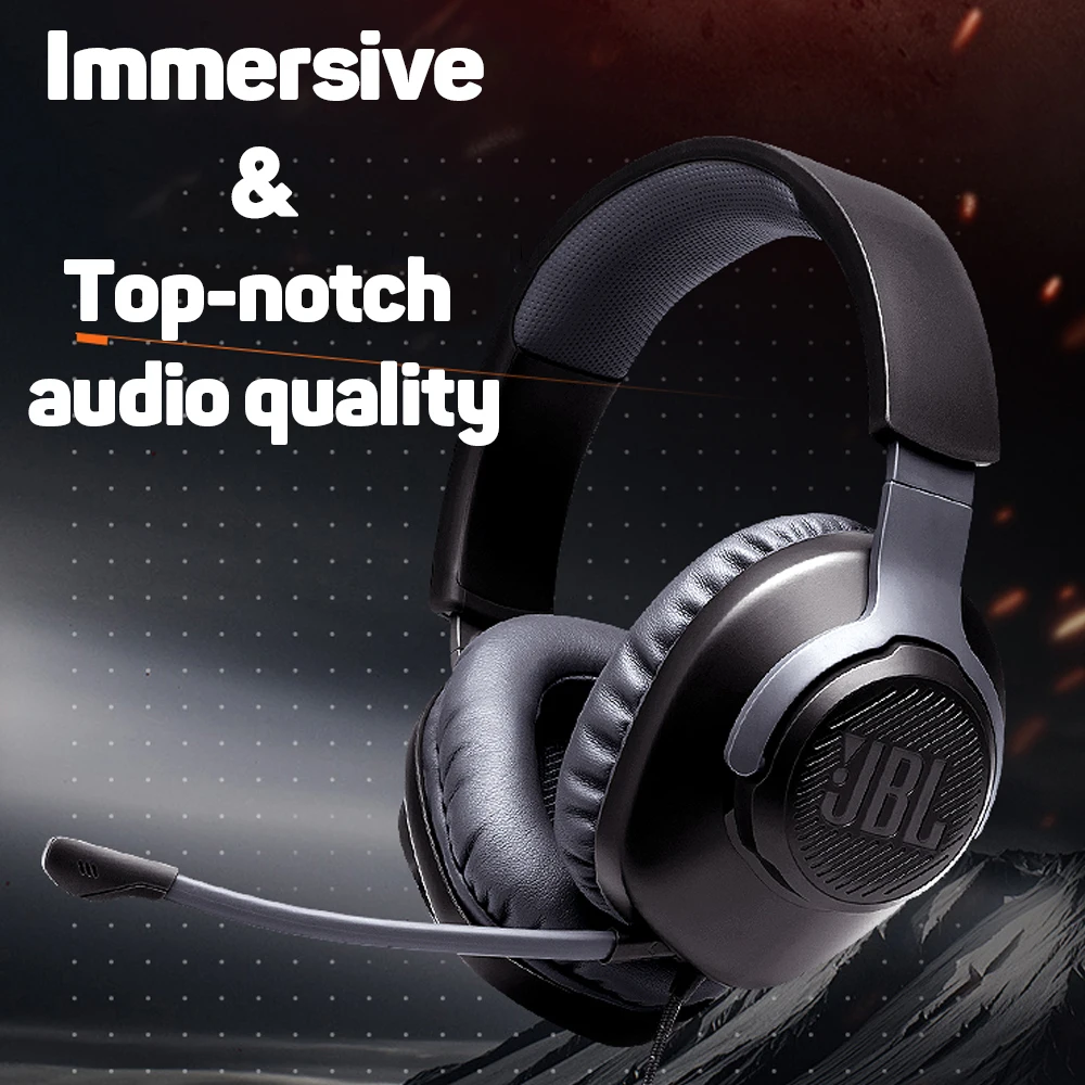 JBL QUANTUM100 Gaming Headset 7 1 with Mic Microphone Foldable Headphones Switch for Xbox One PC TV Phone for PS4 for Nintendo