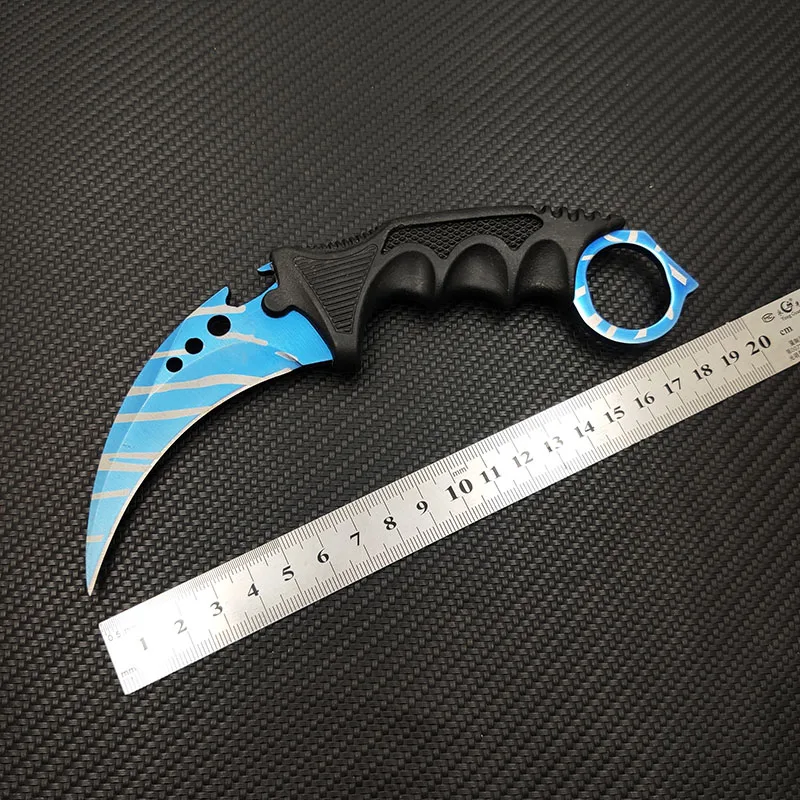 Прямая поставка 4,5 мм толщина CS GO Karambit нож кемпинг счетчик удара коготь тактический нож настоящая игра нож шейный нож оболочка