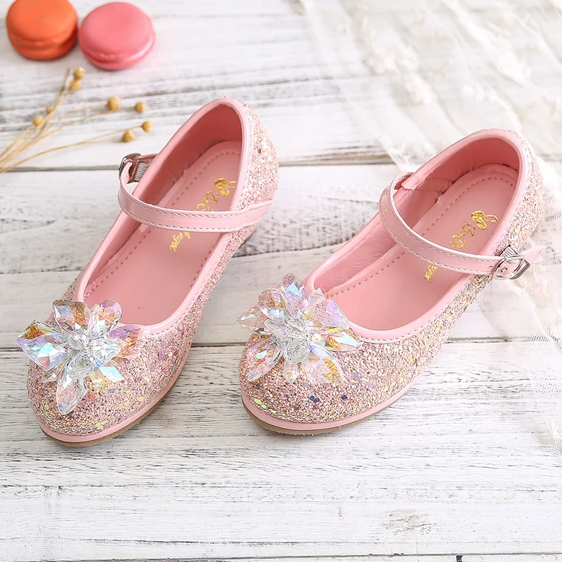 

Colorful Kids Girls Shoes of Leather Kids Summer Sandals with Low Heel Children Spring Autumn Single Shoes Two Style STX003