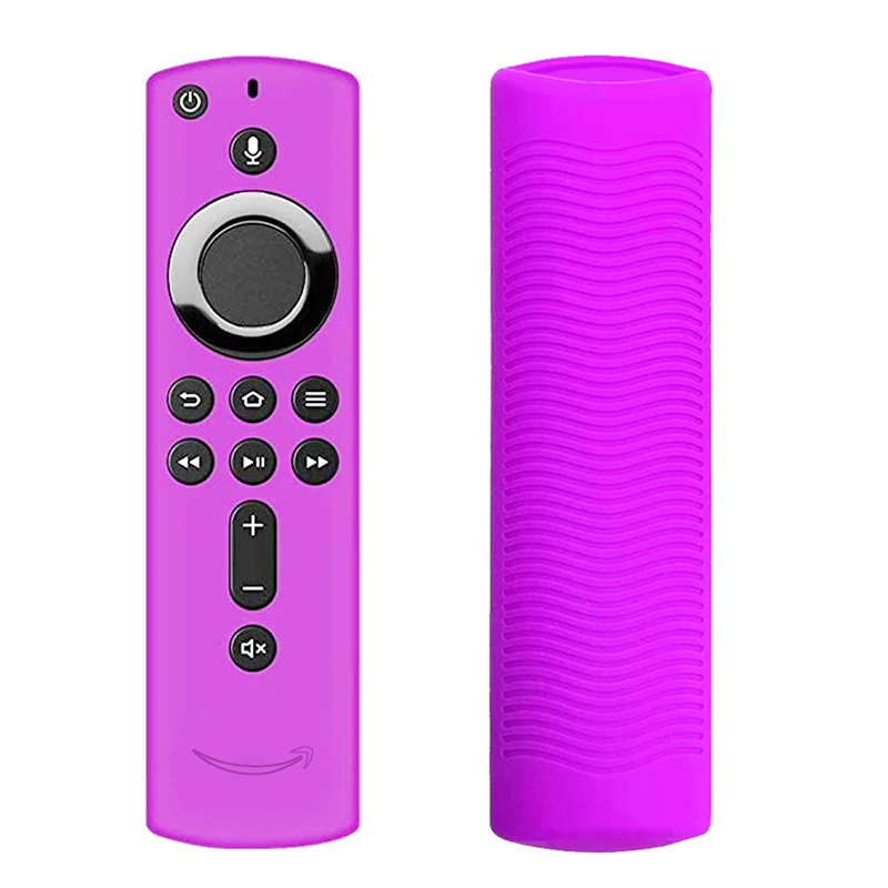Силиконовый чехол для телевизора с пультом дистанционного управления, чехол для ТВ-приставки, кондиционер, чехол для хранения для защиты от пыли Чехол для 5,9 дюймов Fire tv Stick 4K - Цвет: Фиолетовый