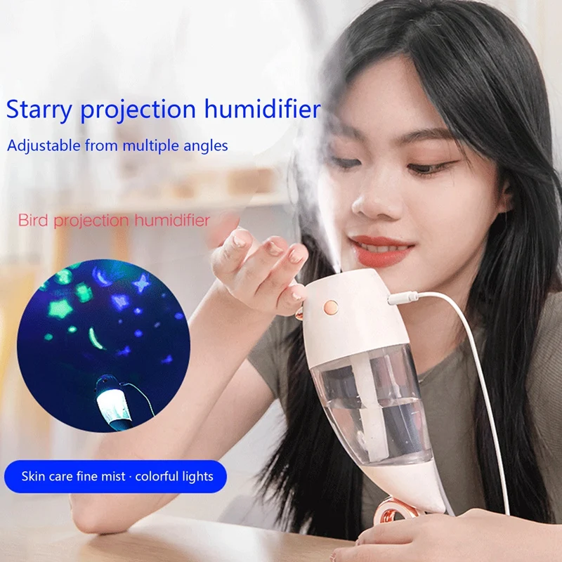 Humidifier 250Ml Cold Fog Silent with Projector Lamp for Family Baby Bedroom Office Travel | Бытовая техника