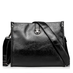 Men Business Leather Bag Mens Briefcase Laptop Shoulder Bag for Men Messenger Bags Large Capacity Shoulder Bags High Quality