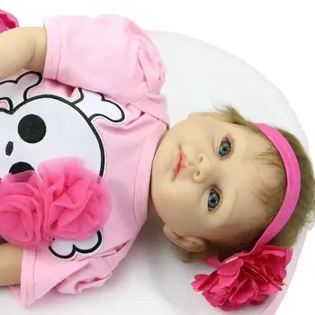 

Reborn Baby Girl Dolls Lifelike Handmade 22" Soft Silicone Newborn Bebe Toy Gift Dolls For Girls Toys For Children